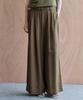 MAXZA Natural Texture Wide Elastic Pants (Belt Set)