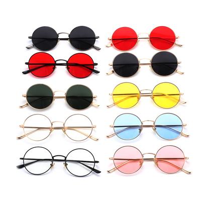 Metal Frame Round Sunglasses for Men Women Steampunk Sunglasses Vintage Sunglasses Circle Glasses UV Protection Circle Glasses