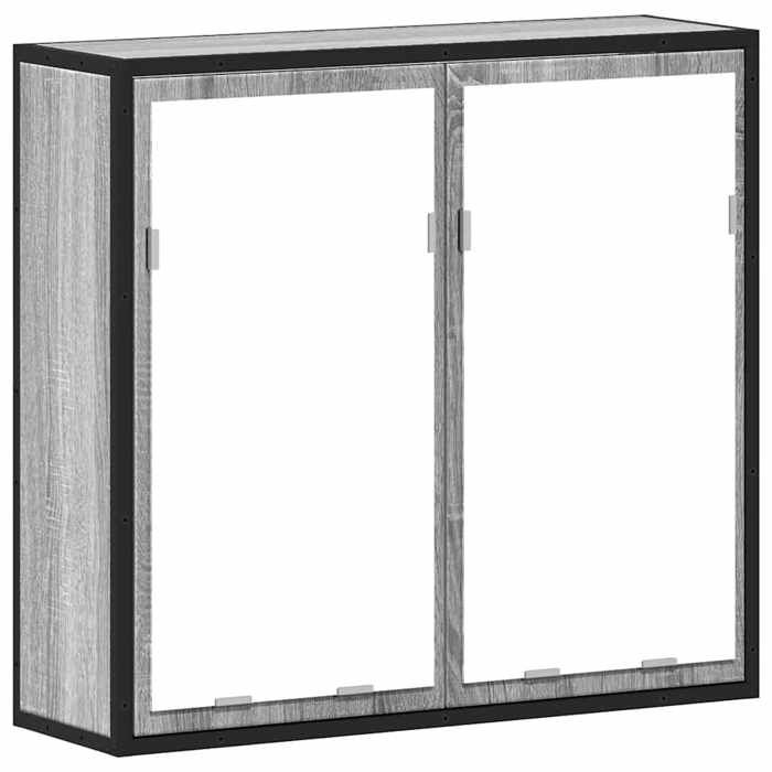 VidaXL Bathroom Mirror Cabinet Sonoma Grey Engineered Wood, Mirror Cabinet, Makeup Cabinet with Mirror, 849257