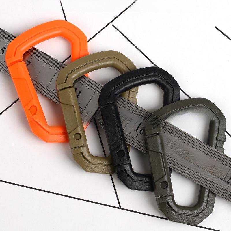 Lightweight Medium Tactical D-Buckle for Outdoor Mountaineering Bags - Durable Plastic Key Clip