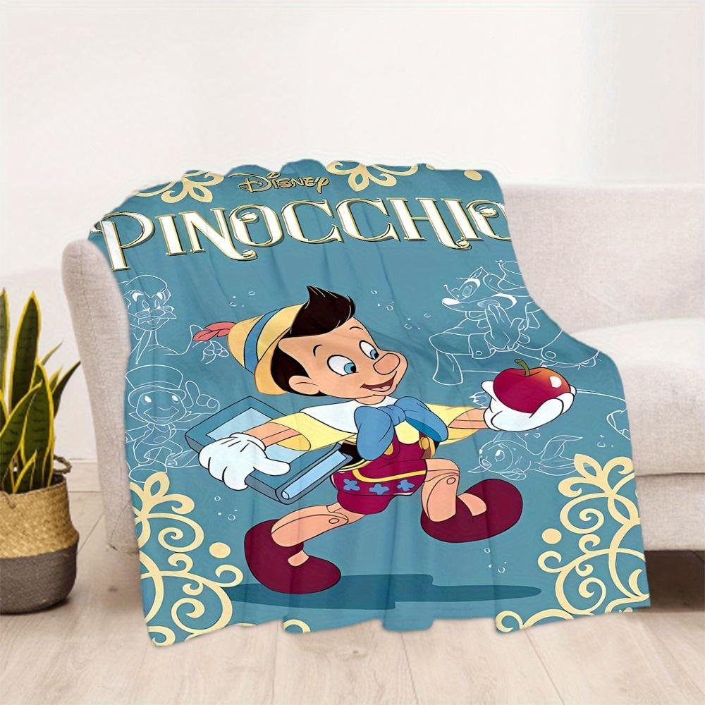 1pc, Disney Happy Pinocchio Blanket Soft Throw for Outdoor Blankets, Gift