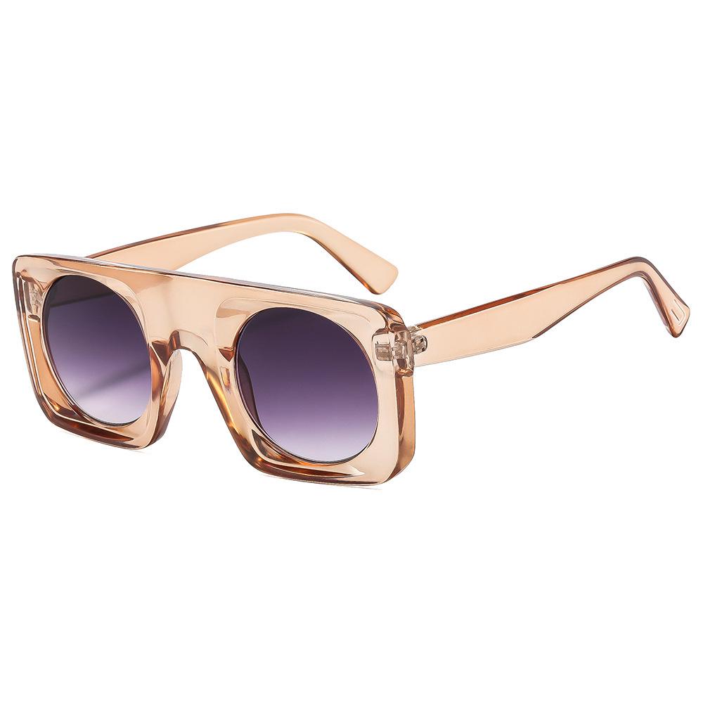 Men s Retro Trendy Square Sunglasses: New European & American Fashion Style. Regular