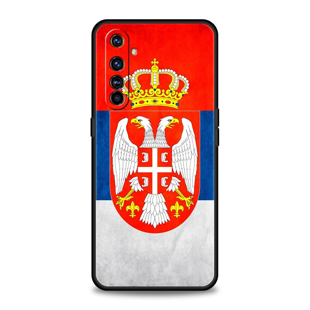 Serbia Flag For Realme 11 10 9 8 5G 7 6 GT2 Pro Plus C21 C11 C25 C35 Soft Silicone Cover For Realme GT Neo 2 3 3T Phone Case