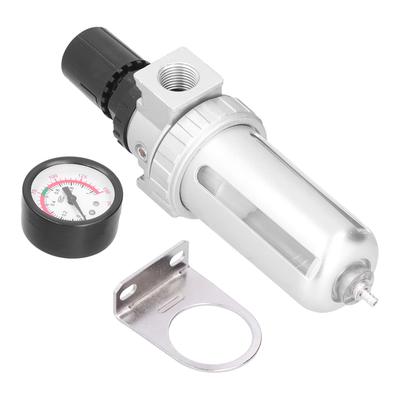 Gruppo Filtro Regolatore Aria Compressa Separatore Acqua Olio con Manometro per Linee Aria Compressa