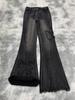 Women's Retro Butterfly Embroidered Low Waist Flared Jeans