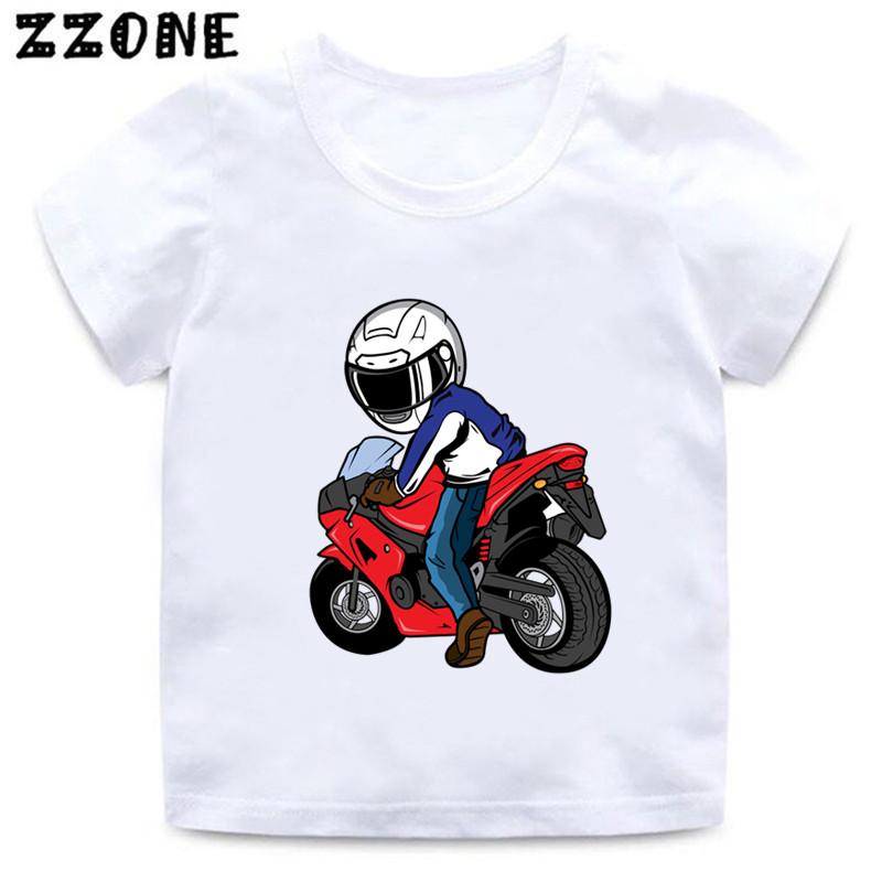 Motorcycle Motocross Print Kids TShirt Baby Boys Cartoon Funny T Shirt Summer Short Sleeve Children Streetwear Tops Girls Cloth