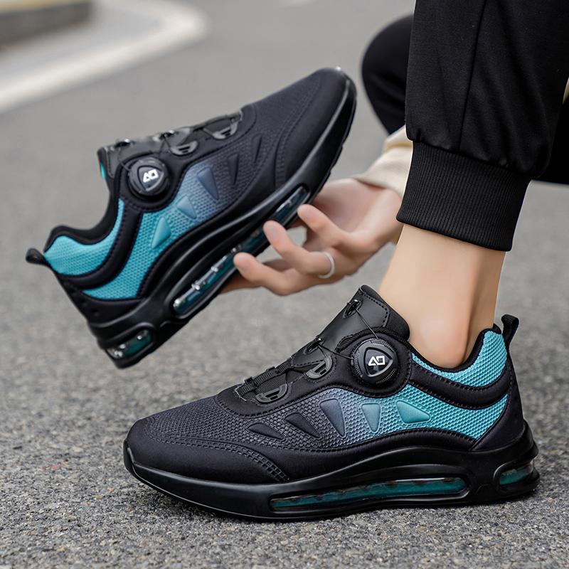 Herren Gepolsterte Stoßdämpfende Laufschuhe Jugend Rutschfest Abriebfest Reise Sport Herbst Schnallenschuhe