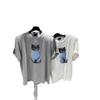 White Cat Women's Pure Cotton Loose Half Sleeve T-Shirt - New Spring/Summer 2026 Design