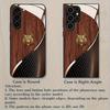 Golden Tiger Brown Wood Grain Pattern Glass Phone Case Suitable for Samsung GalaxyS26 S25 S24 S22 S21 S20FE/Ultra/Plus Anti Fall