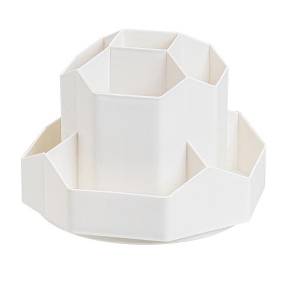 360 Degrees Rotating Desk Organizer Large Capacity Pen Holder Multifunctional Office Desk Accessory for Office Supplies And Makeup Brushes