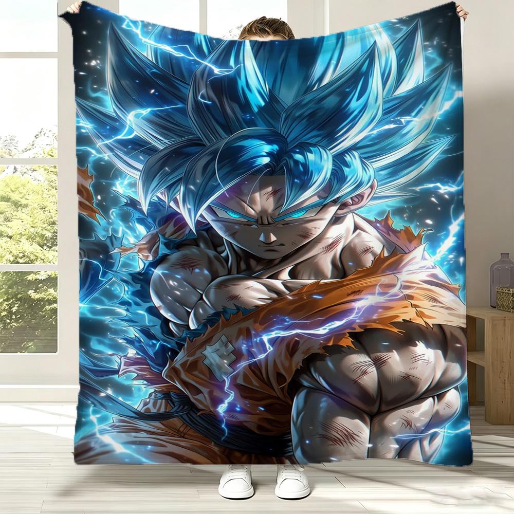 3D D-Dragon Ball Z Super Goku Vegeta Ultra Soft Warm Flannel Blanket For Wall Living Room Decor Bed Picnic Office Birthday Gift