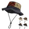 Quick-dry Mountaineering Hat Big Brim Sun Protection Bucket Cap Simple Hiking Fisherman Hat  Travel