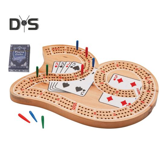 

1 набор настольной игры «Войны Криббиджа» с игральными картами и колышками, деревянная интерактивная портативная непрерывная игра «Криббидж», игра для путешествий, семейных вечеринок