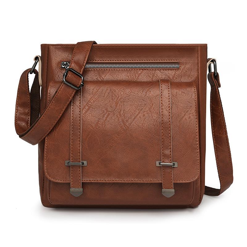 Women's Shoulder Bag Large Capacity Business Commuter Crossbody Bag Retro Messenger Bag PU Small Square Bag