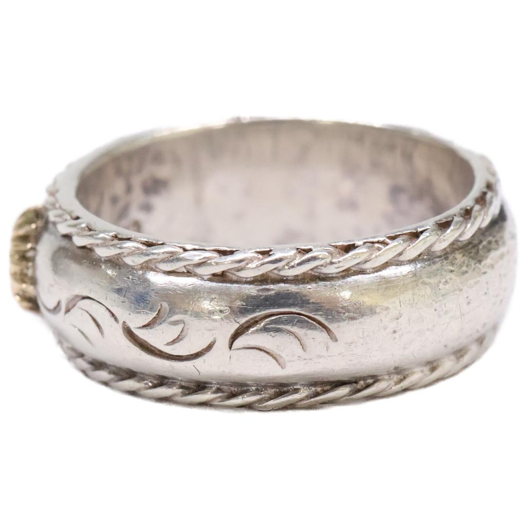 ARIZONA FREEDOM R-45a SILVER K18 Small Sun God Arabesque Ring Ring Silver / Yellow GoldUsed