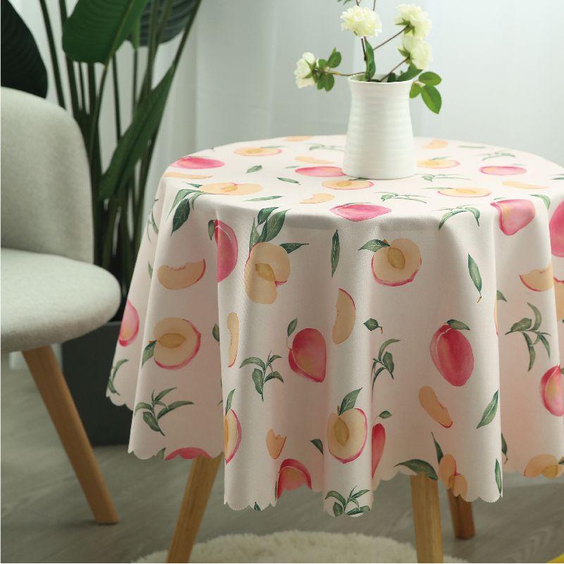 Cotton Linen Little Fresh Tablecloth Household Minimalist Circular Table Cloth Restaurant Small Round Table Fabric Table Mat
