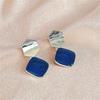 Blue Color Square Star Dangle Earrings for Women Temperament Geometry Ear Jewelry Drop Earring Girl Gifts