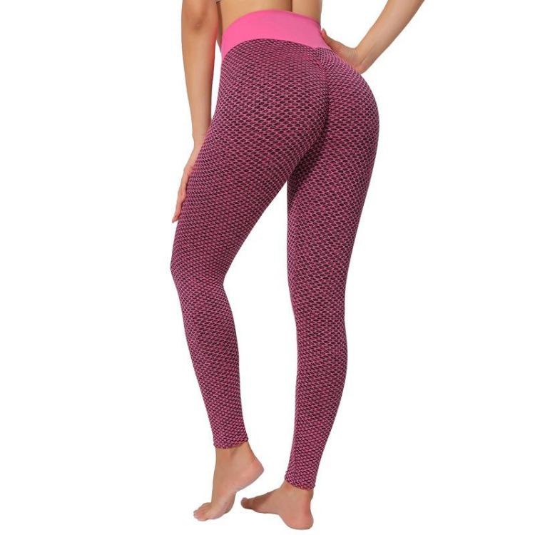 

High Waist Yoga Pants for Women Seamless Fitness Leggings Running Sportswear Size S to XXXL XXXL рожевий червоний колір