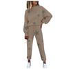 WomenTie-Dye Printed High Neck Lace-up Long Sleeve Fashion Casual Trousers Suit