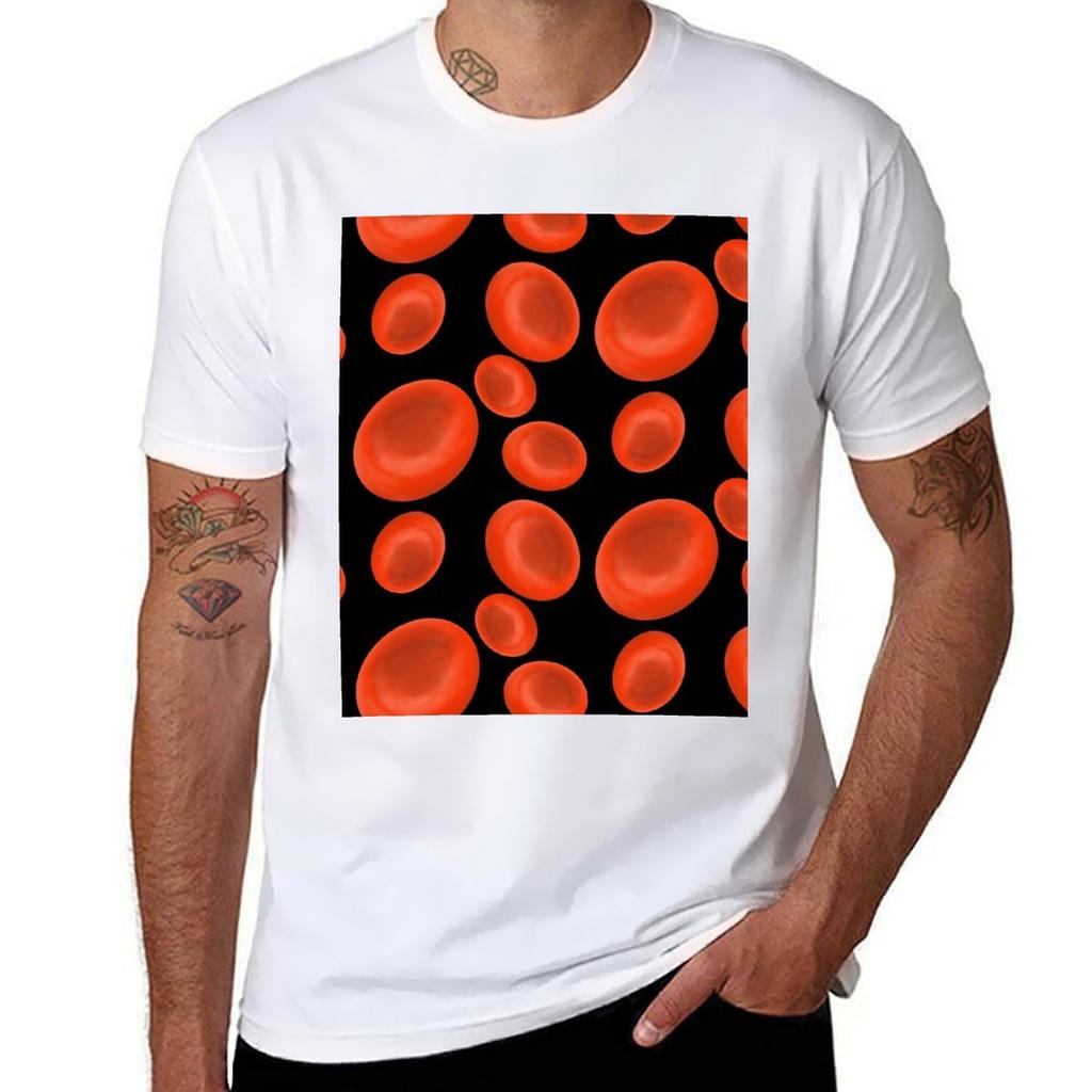 Red Blood Cells Pattern Tshirt Sun Protective Outdoor Tee Top Tshirt