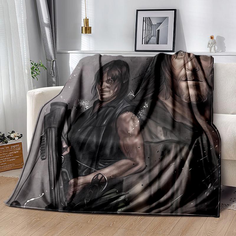 1pc Blanket The Walking Dead Daryl Dixon3 Print Design, Lightweight Blanket for Sofa, Bed- Soft &Warm, Gift for All Seasons like Christmas, Halloween
