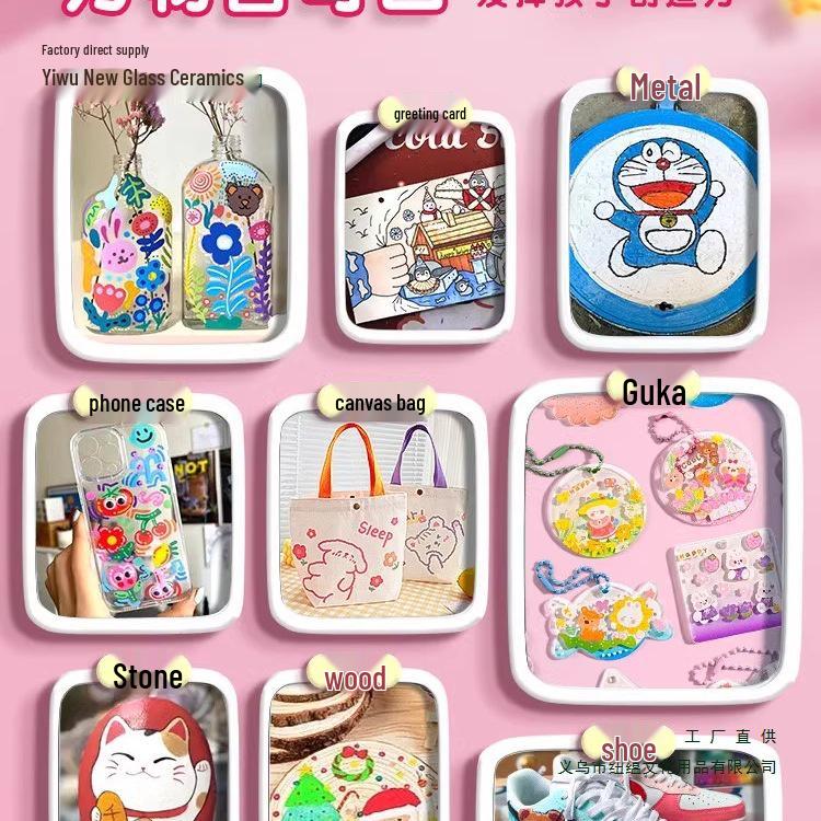 Washable Acrylic Markers: Non-Bleed, Layerable, Waterproof, Quick-Dry, Includes 24 Colors, Ideal for Students & Art.