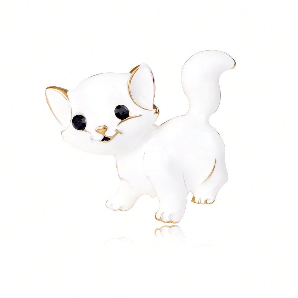 Fashion Cat Animal Brooch Men Women Coat Scarf Badge Accessories Popular Party Pin Buckle Gift