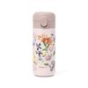 One-Touch Stainless Steel Bottle, 350ml, Multi-Flower Pink, with Lock, Slim, My Bottle, Gift