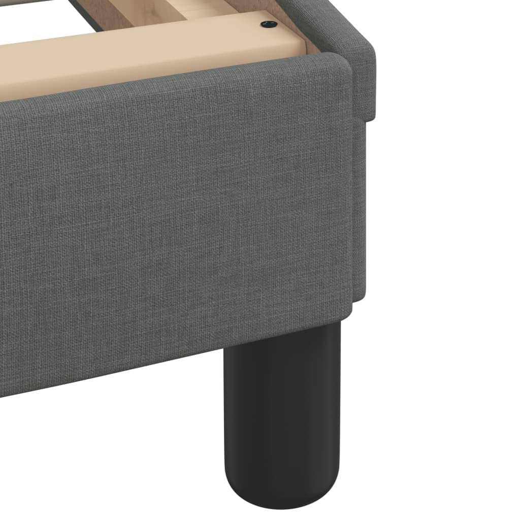 Bed with Mattress  Hvar  Dark Grey 90 x 200 cm Fabric