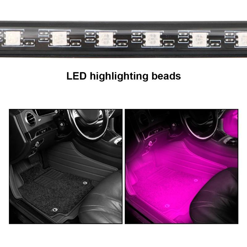 36 LED Car Atmosphere Lamp Automotive Ambient Interior Decorative Lights Remote/Voice Control Decoration Accessories
