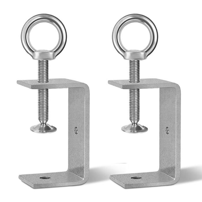 Serre-joints en C inox 85 mm - Lot de 2, plage de serrage 45–78 mm, vis réglable