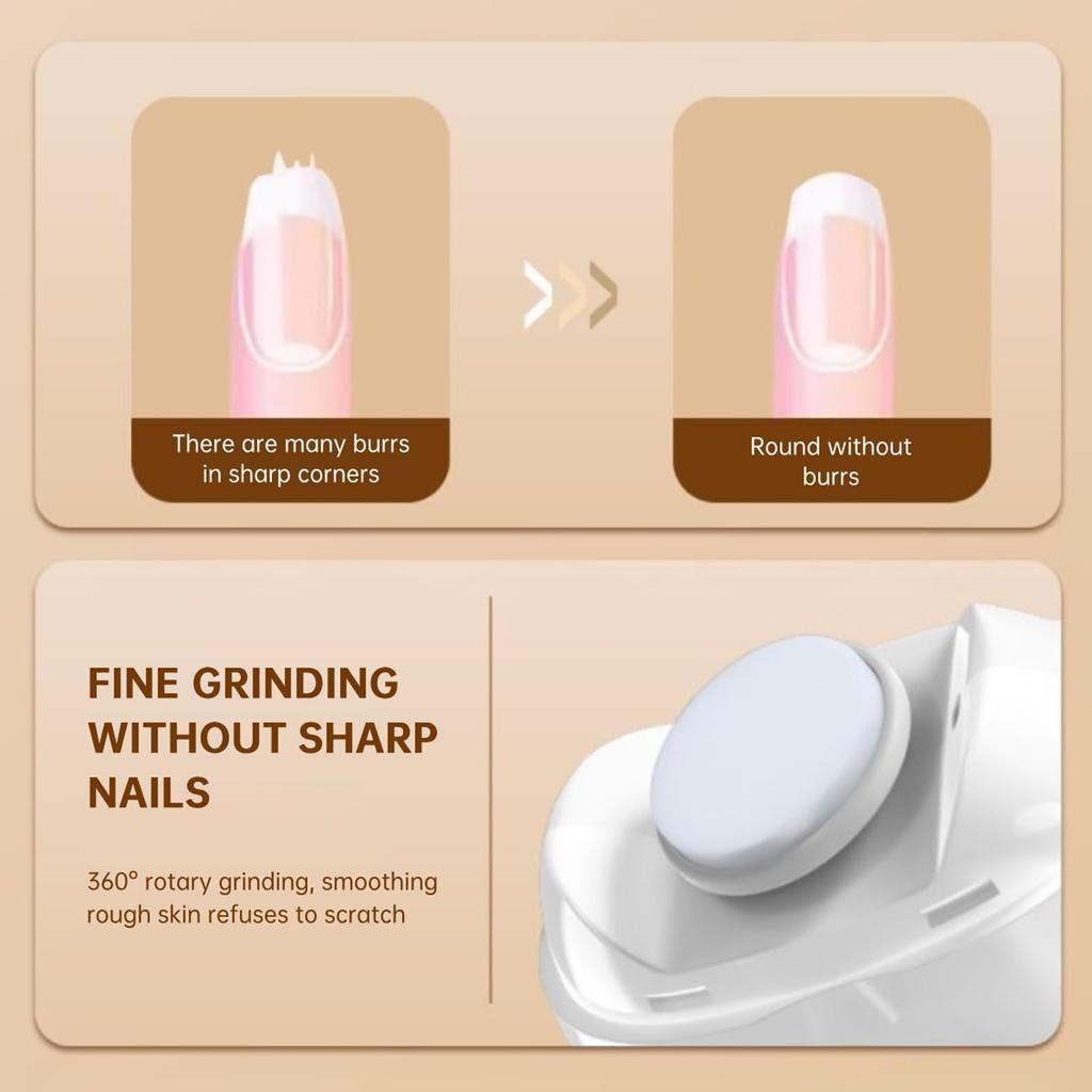 Elektrický strojek na stříhání nehtů 2 v 1 s LED světlem Automatická bruska na nehty Mini zastřihovač nehtů pro miminka, děti, dospělé Péče o nehty