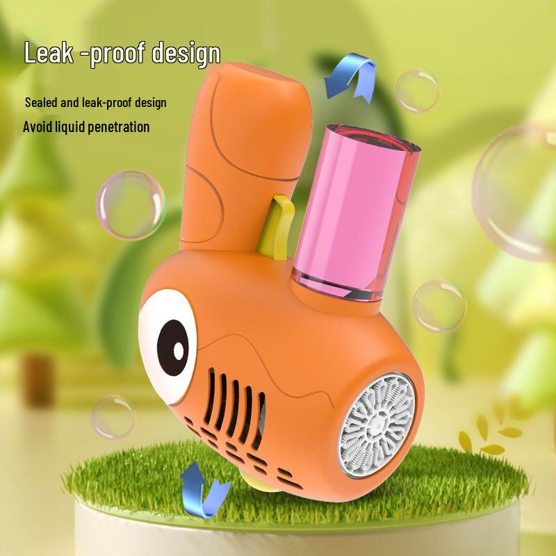 Electric Handheld Bubble Blower with Lights - Children's Automatic Bubble Gun Toy