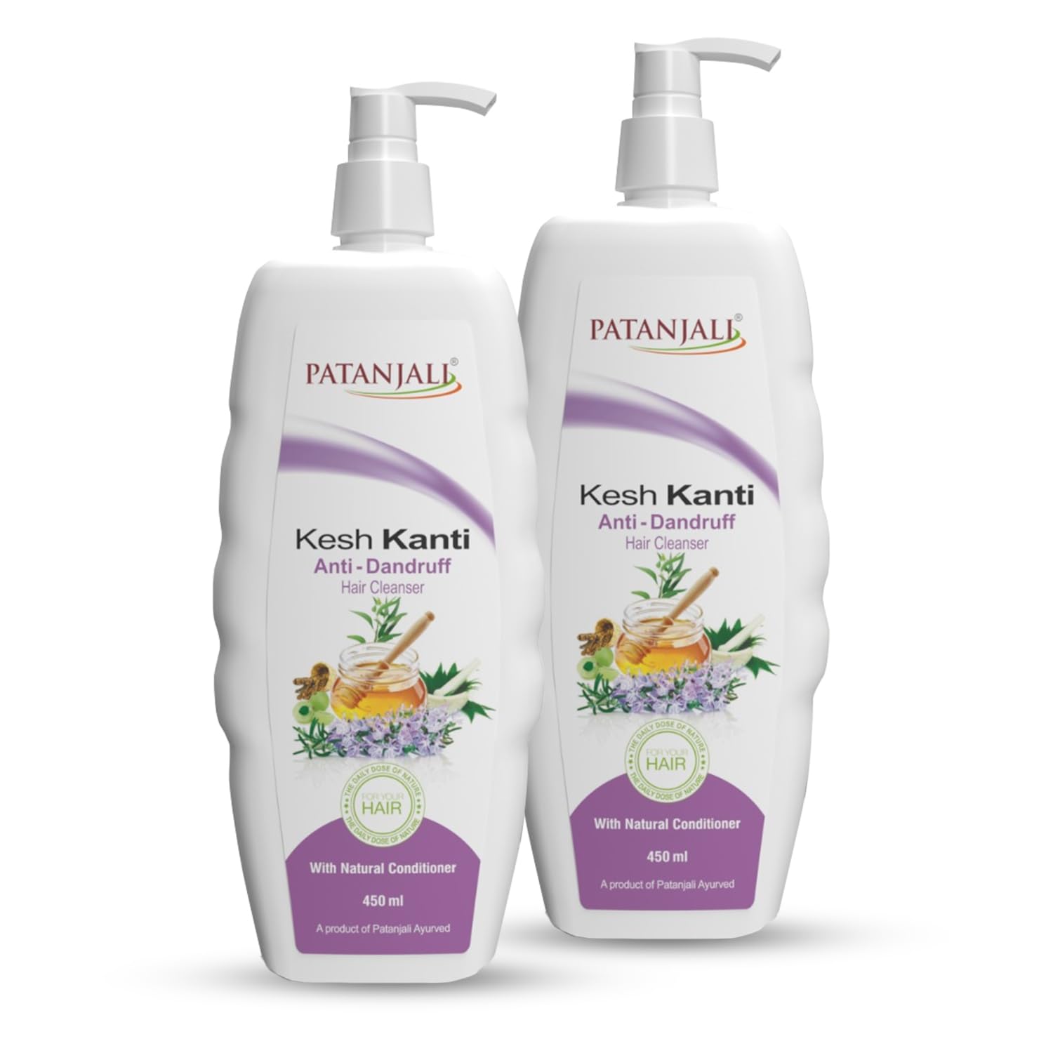 

Шампунь Patanjali Kesh Kanti против перхоти 450 мл X Упаковка из 2 шт. Травяное средство для очищения волос Для контроля шелушения Уход за чистой кожей головы