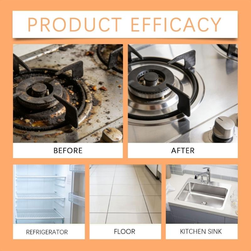 Kitchen Appliances Countertops Cleaner Degreaser Agent for Stubborn Grease Kitchen Convenient Oil Stain Cleaner