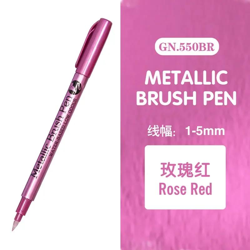 Double Tip Metallic Gold Silver Marker Pen Permanent Art Marker Crafts DIY Painting Pens Card Making Stationery Art Supplies