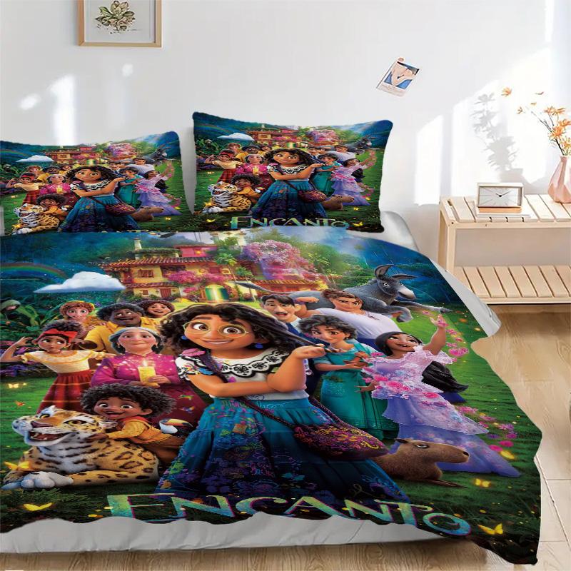 Magical Family Adventure Print 3Pcs Bedding Setduvet Cover With 2 Bedropillowcase Home Birthday Gift