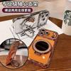 The new iPhone17 bracket magnetic mobile phone case is suitable for Apple 16 rhinestone mirror 15 Pro Max protective case.