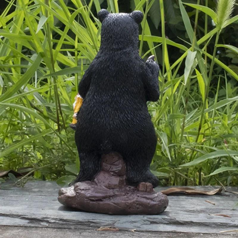 Garden Funny Figure Statue Decoration Naughty Goblin Resin Bear Dwarf Christmas for Lawn Grass Sculpture Ornament