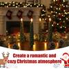 1/2/3/4Pcs LED Christmas Tree Flameless Taper Candles with Remote Timer Window Candle Candlestick Lights for Windows Fireplace