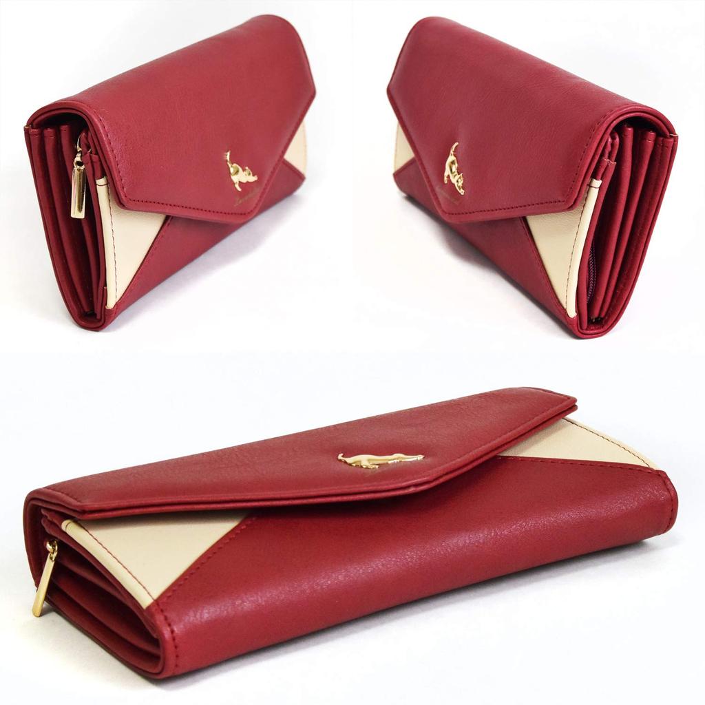 Opabinia Stretching Cat Plate Long Letter Light Pink Wallet, Women's, Shape,