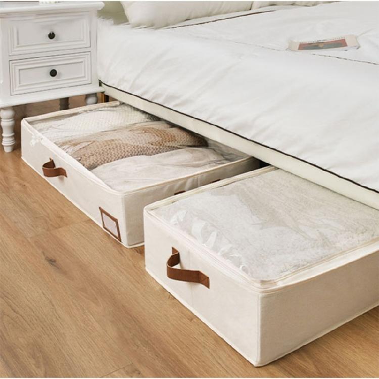 Bed Storage Under Dust Bag Proof Zippered Clothes Organizer Large Capacity Comforter Holder With Transparent Window
