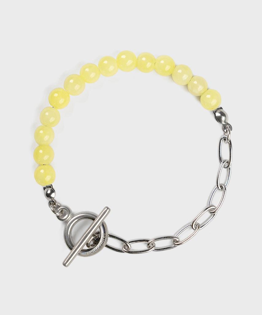 Bicycletrophy Bt Gemstone Bracelet 13 (2 Types / 6Mm White Jade Lemon)