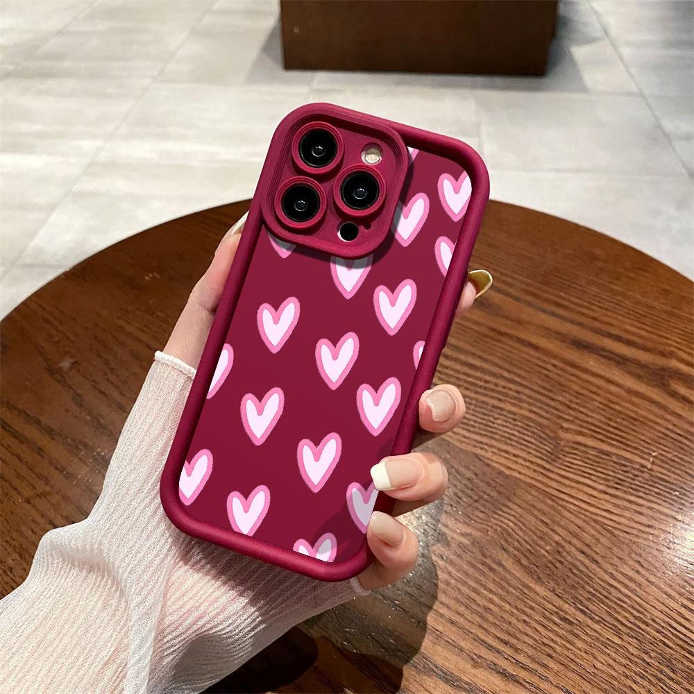 Pink Love Lucky Day Phone Case For Samsung Galaxy S25 S24 S23 S22 S21 FE A15 A25 A35 A51 A52 A53 A55 A71 A73 Plus FE Ultra 5G
