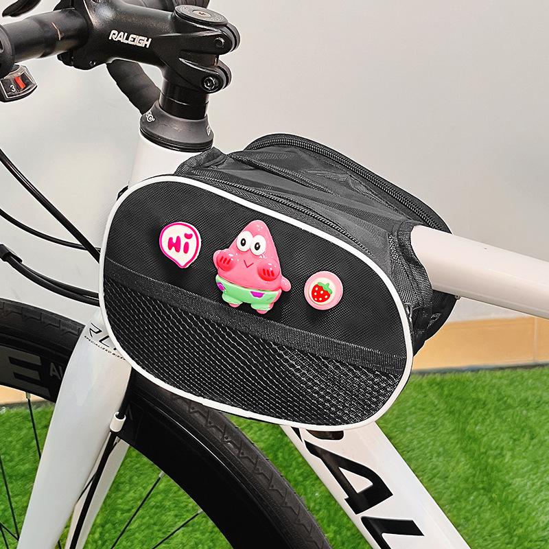 Cartoon Capybara Top Tube Bike Bag - Cute, High-Quality Front Beam Bag for Road/Mountain Bikes, Phone Storage Included