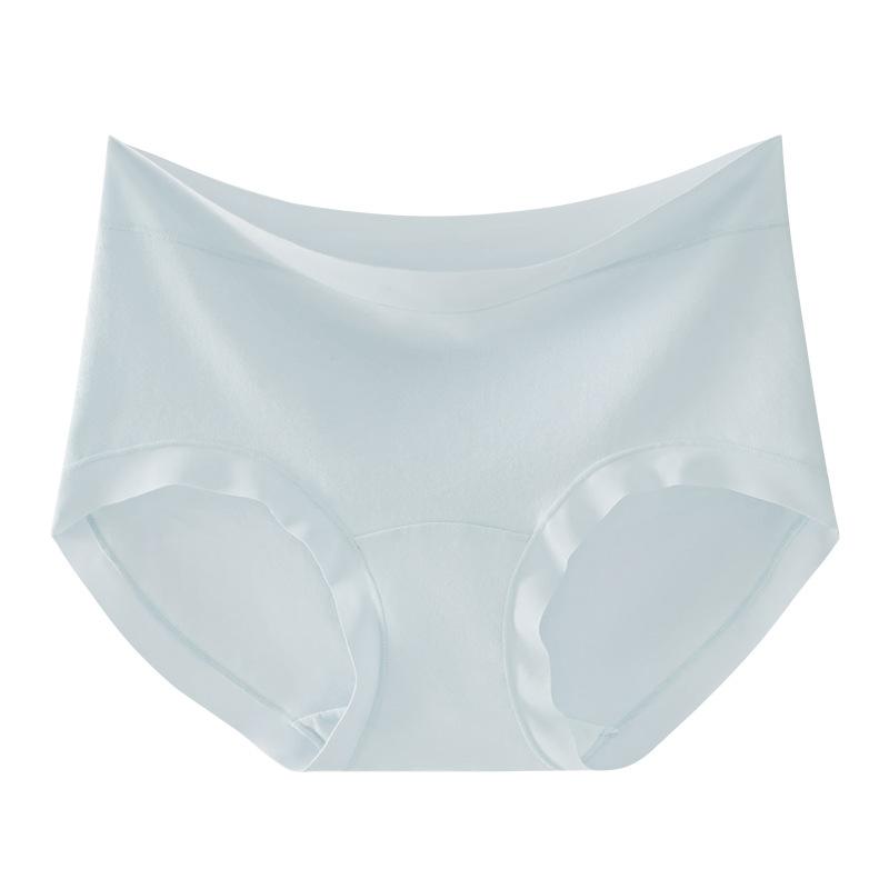 Female Spring and Summer Cotton 10A Anti Bacterial Breathable No Trace Middle Waist Briefs