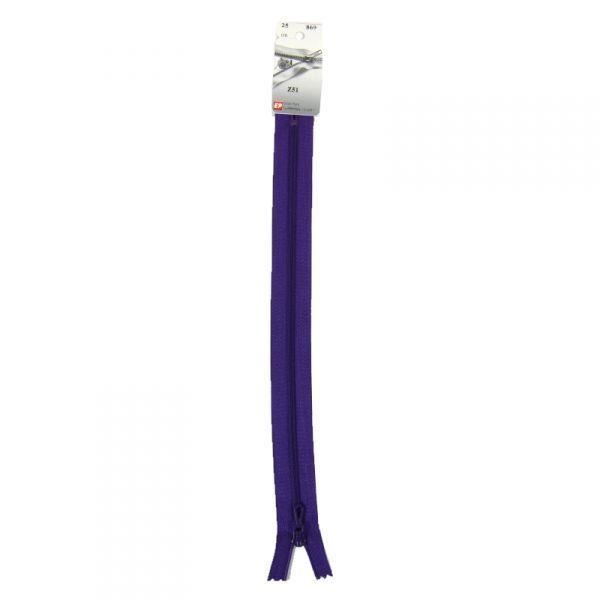 Fermeture Éclair non séparable - Prym - Z51 - 10 cm - Violet foncé - Maille nylon spiralée 4 mm