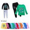 5229 Kinder Jungen Mädchen Steal a Brainrot 67 Aufdruck T-Shirt Hose Kleidung Set