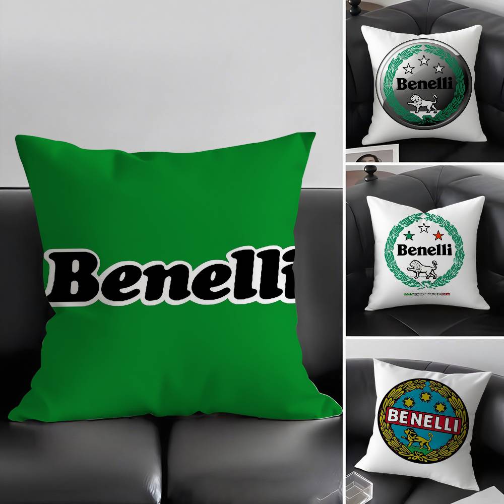 Cool B-Benelli Pillow Case Home Dorm Chair Back Short Plush Double-Sided Printing Office Nap Time Cushion Cover