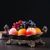 Fruit Bowl Basket European Style Fruit Plate Retro Living Room Candy Plate Large Household Dried Fruit Plate Coffee Table Decoration Ornaments Fruit